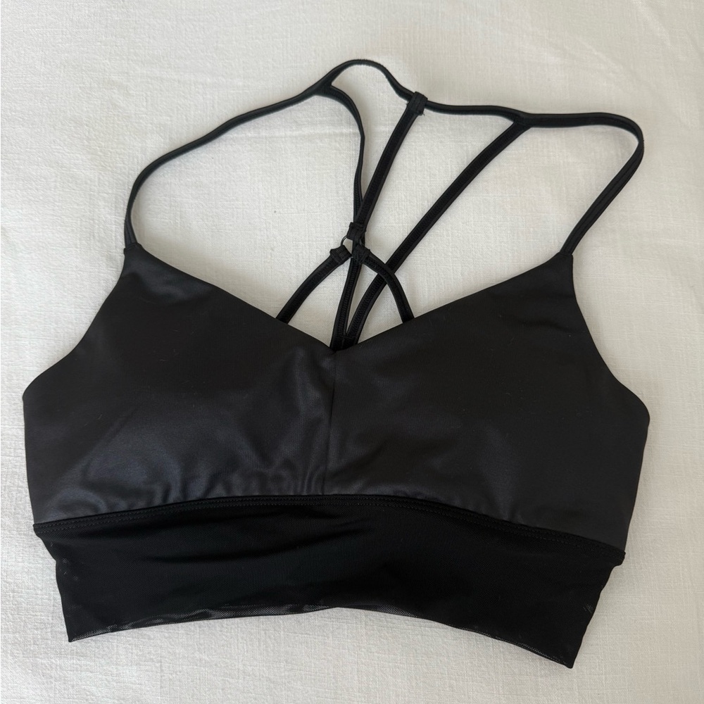 ALO Yoga Black Strappy Sports Bra